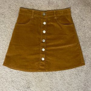 Brandy Melville dark tan suede skirt